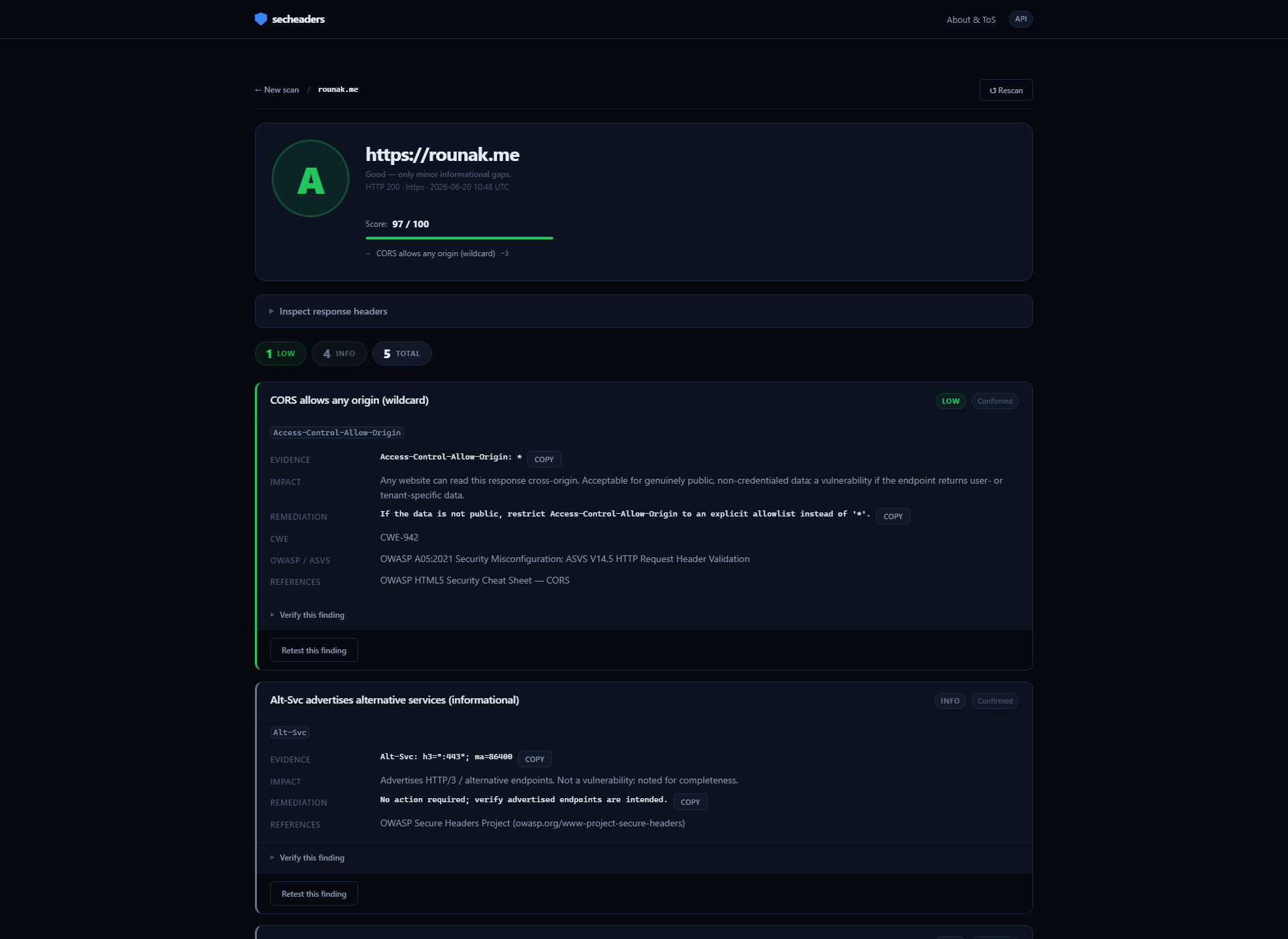 Report, dark theme (follows system color-scheme)