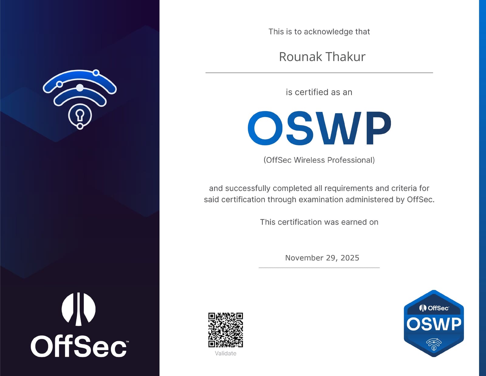 OSWP Journey